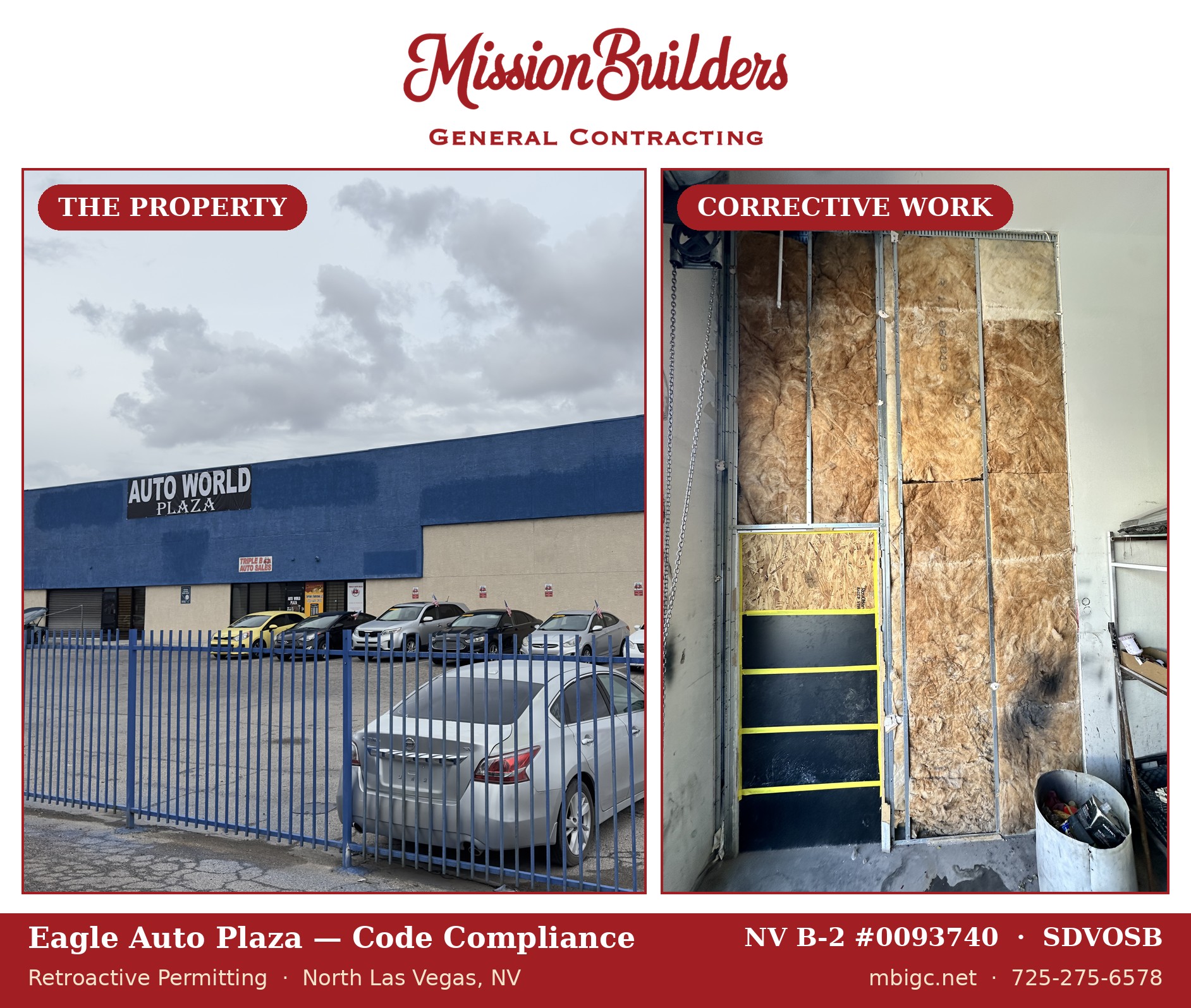 Eagle Auto corrective framing rework, North Las Vegas
